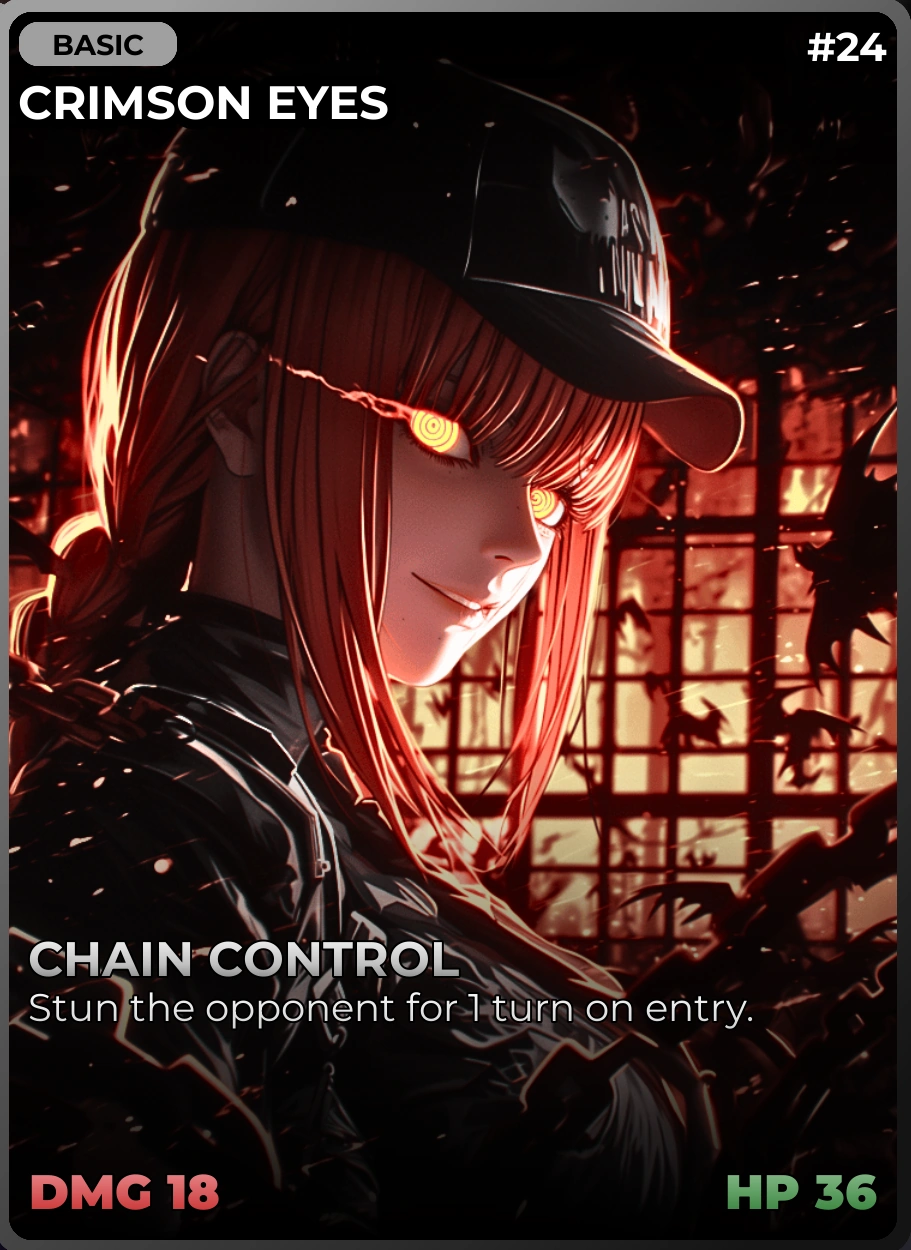 Crimson Eyes (Makima) - Anime Card Clash All Cards