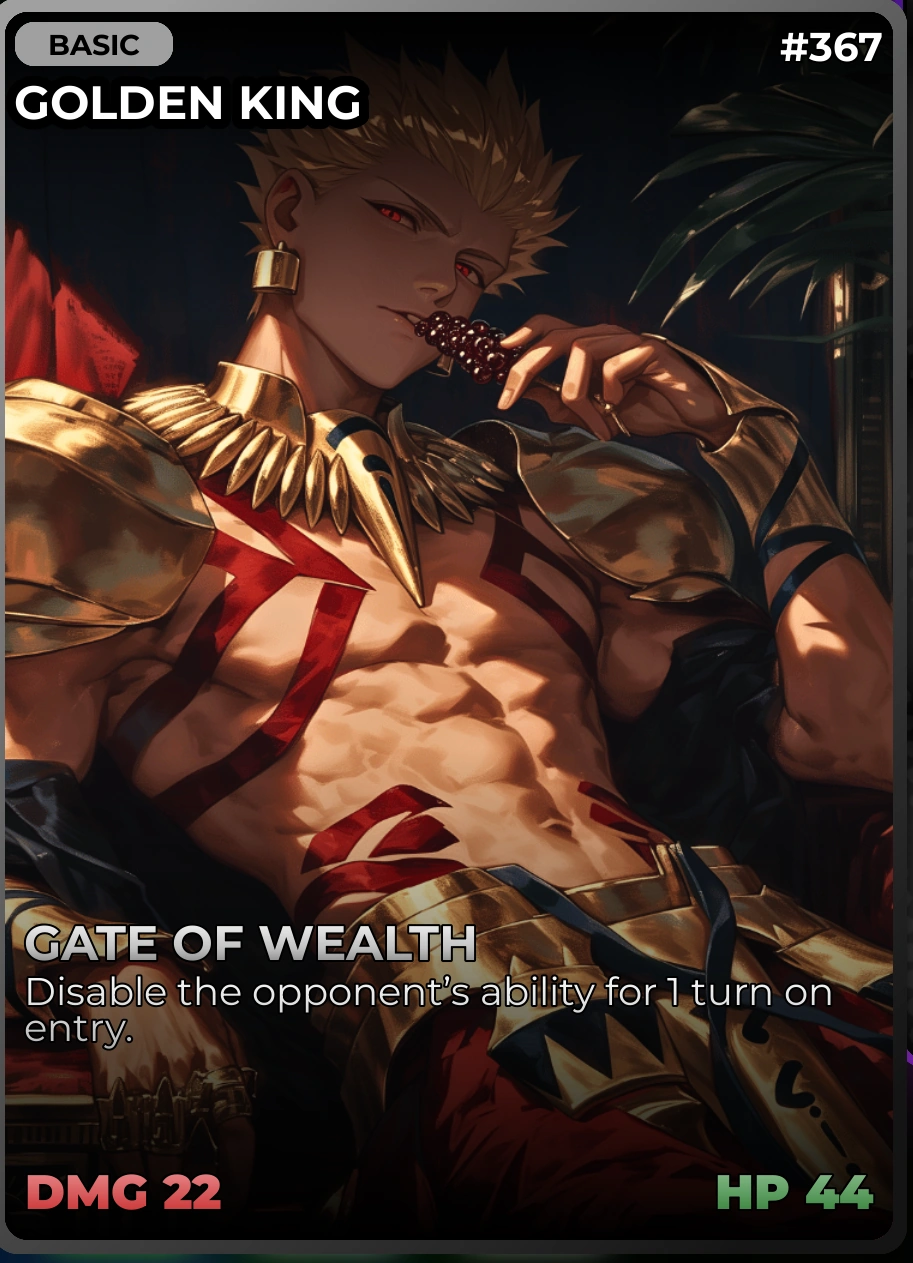 Undead King - Anime Card Clash All Cards